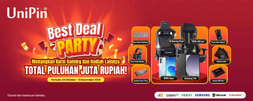 Waktunya Party Bareng UniPin! Bawa Pulang Hadiah Kece Total Puluhan Juta Rupiah!